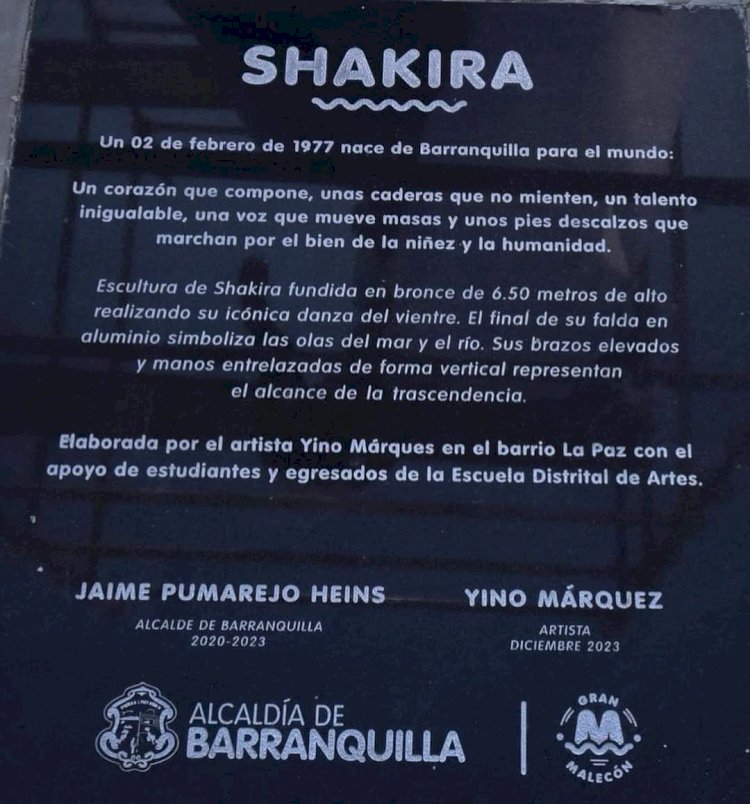 Inauguran la Estatua de Shakira en su Natal Barranquilla: Un Homenaje a la Estrella Mundial