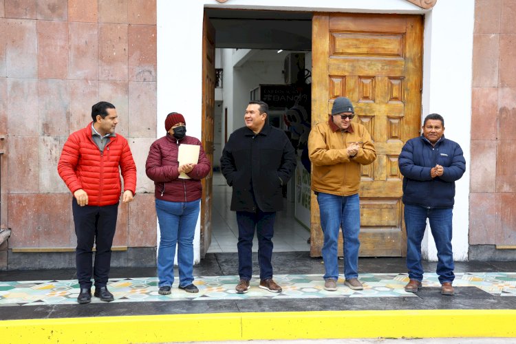 Inauguración del Andador Urbano frente a la Presidencia de Rioverde